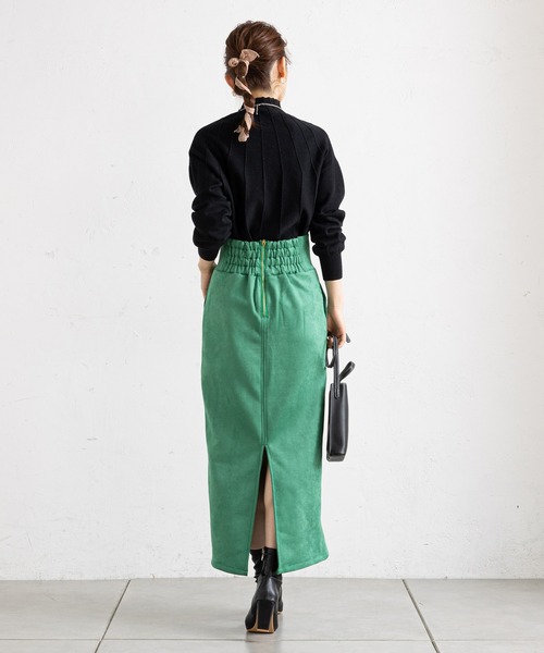 prose verse（プロズヴェール）の「バックジップロング丈ナロースカート（スカート・レディース・ブラック/ブルー/ピンク/グリーン・MEDIUM）」の6枚目の写真
