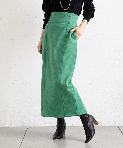 prose verse（プロズヴェール）の「バックジップロング丈ナロースカート（スカート・レディース・ブラック/ブルー/ピンク/グリーン・MEDIUM）」の7枚目の写真