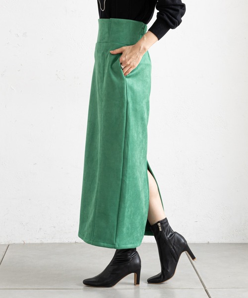 prose verse（プロズヴェール）の「バックジップロング丈ナロースカート（スカート・レディース・ブラック/ブルー/ピンク/グリーン・MEDIUM）」の9枚目の写真