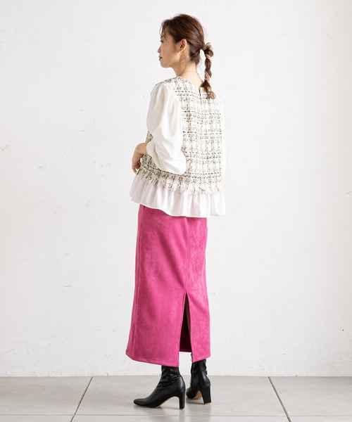 prose verse（プロズヴェール）の「バックジップロング丈ナロースカート（スカート・レディース・ブラック/ブルー/ピンク/グリーン・MEDIUM）」の15枚目の写真