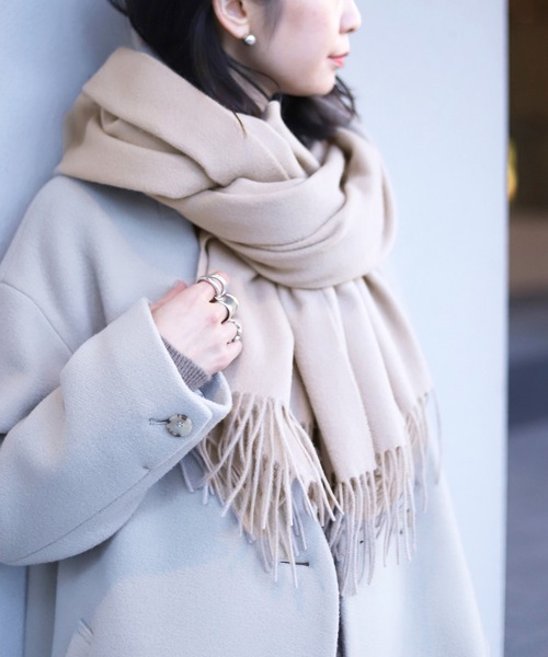 SLOBE IENA（スローブイエナ）の「【TWEEDMILL/ツイードミル】ストール◆（ストール/ショール・レディース・ベージュ/ブラウン・FREE）」の2枚目の写真