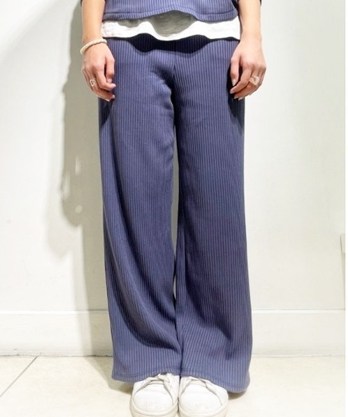 GAP（ギャップ）の「ハイライズ  リブ編みワイドストレートパンツ（その他パンツ・レディース・ブラック/ベージュ/ブルー/アイボリー・S/XS/XXS/M/L）」の4枚目の写真