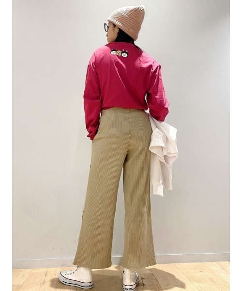 GAP（ギャップ）の「ハイライズ  リブ編みワイドストレートパンツ（その他パンツ・レディース・ブラック/ベージュ/ブルー/アイボリー・S/XS/XXS/M/L）」の13枚目の写真