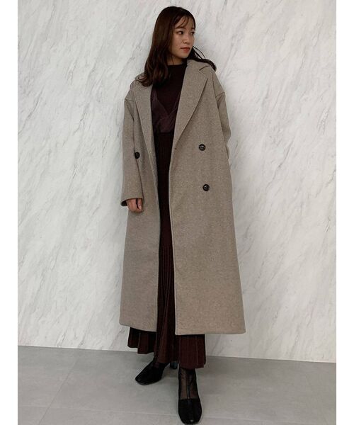 dazzlin(ダズリン)の「ビッグシルエットチェスターコート(チェスターコート・レディース・モカ/ブラウン/アイボリー・FREE)」の3枚目の写真