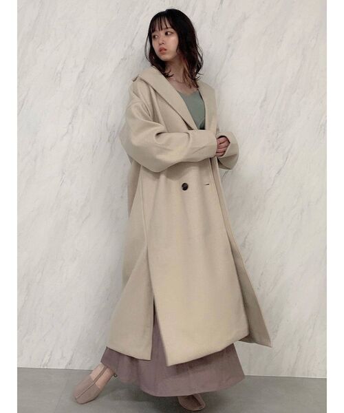 dazzlin(ダズリン)の「ビッグシルエットチェスターコート(チェスターコート・レディース・モカ/ブラウン/アイボリー・FREE)」の4枚目の写真