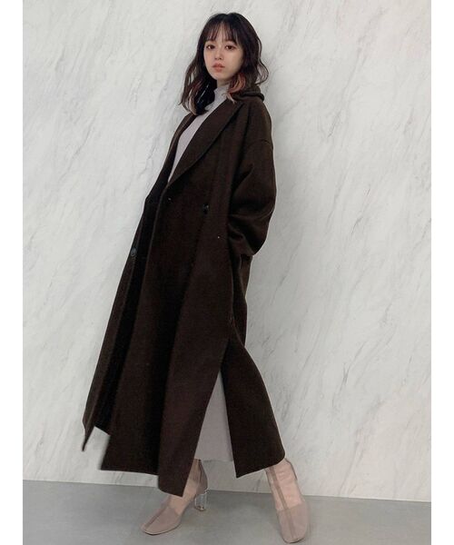 dazzlin(ダズリン)の「ビッグシルエットチェスターコート(チェスターコート・レディース・モカ/ブラウン/アイボリー・FREE)」の5枚目の写真