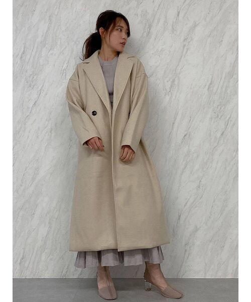 dazzlin(ダズリン)の「ビッグシルエットチェスターコート(チェスターコート・レディース・モカ/ブラウン/アイボリー・FREE)」の11枚目の写真