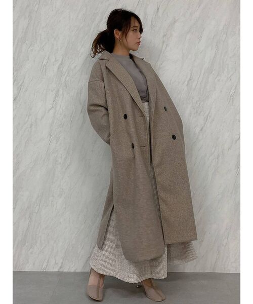 dazzlin(ダズリン)の「ビッグシルエットチェスターコート(チェスターコート・レディース・モカ/ブラウン/アイボリー・FREE)」の13枚目の写真