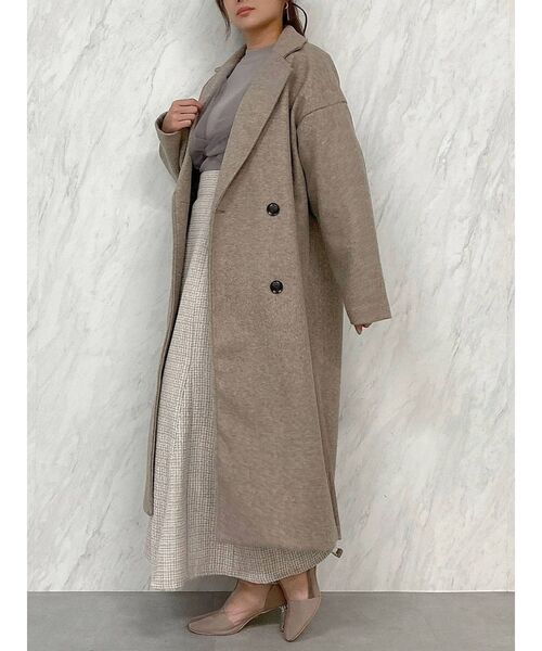 dazzlin(ダズリン)の「ビッグシルエットチェスターコート(チェスターコート・レディース・モカ/ブラウン/アイボリー・FREE)」の14枚目の写真
