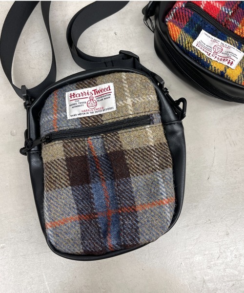 HARRIS TWEED（ハリスツイード）の「ハリスツイードチェックミニショルダー（ショルダーバッグ・メンズ・ブラウン/レッド・FREE）」の7枚目の写真