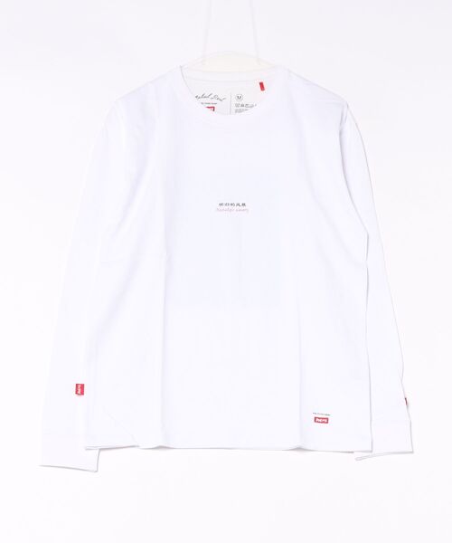 Naked Rust and other POEMS(ネイキッドラストアンドアザーポエムス)の「【69】【POEMS】フォトバックプリントロングスリーブTシャツ(Tシャツ/カットソー・メンズ・ホワイト/ブラック/サックスブルー・MEDIUM/LARGE)」の1枚目の写真