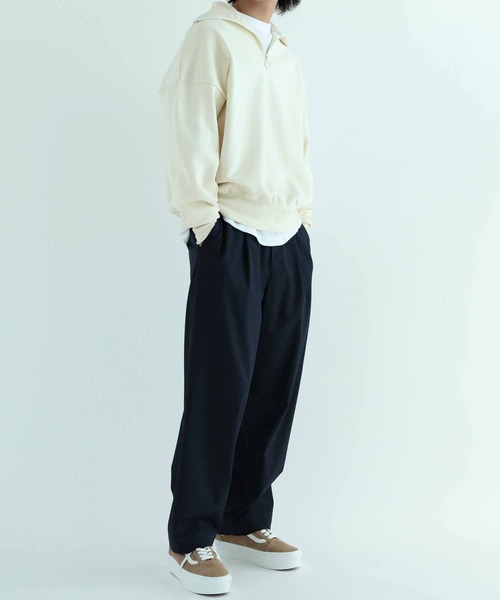 アダムエロペ　スウェット　ハーフジップ　完売品 WEB限定(一部店舗展開あり)】ハーフZIPスウェットワンピース