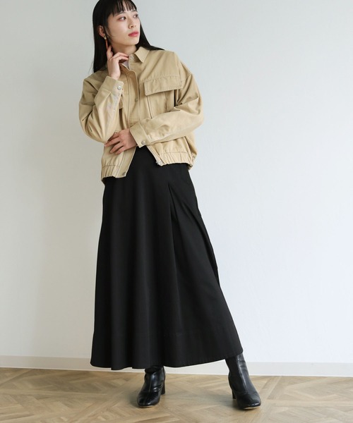 vingtrois（バントロア）の「【Vingtrois】カラーステッチワークデザインショート丈ブルゾン（ブルゾン・レディース・ブラック/ベージュ/カーキ/アイボリー・M）」の22枚目の写真