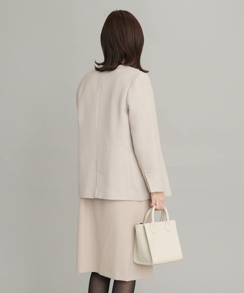 URBAN RESEARCH DOORS(アーバンリサーチドアーズ)の「ツィードVネックロングジャケット(テーラードジャケット・レディース・ネイビー/ベージュ系その他・ONE)」の5枚目の写真