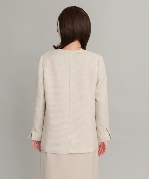 URBAN RESEARCH DOORS(アーバンリサーチドアーズ)の「ツィードVネックロングジャケット(テーラードジャケット・レディース・ネイビー/ベージュ系その他・ONE)」の16枚目の写真