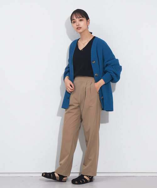 NOMINE(ノミネ)の「カノコオーバーサイズ2WAYカーディガン(カーディガン/ボレロ・レディース・ホワイト/ブルー/レモンイエロー/ダークネイビー・フリー)」の10枚目の写真