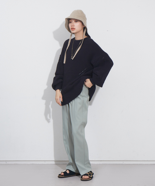 NOMINE(ノミネ)の「カノコオーバーサイズ2WAYカーディガン(カーディガン/ボレロ・レディース・ホワイト/ブルー/レモンイエロー/ダークネイビー・フリー)」の6枚目の写真