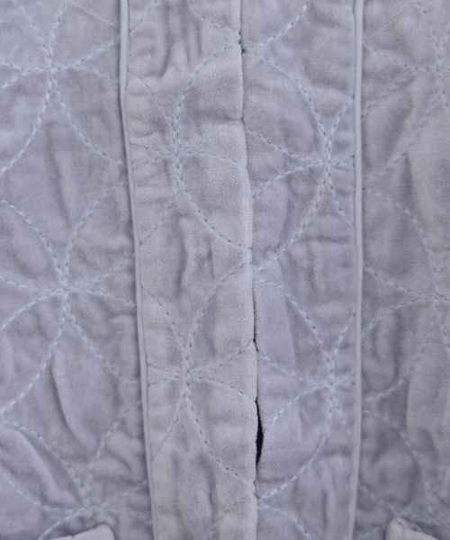 LOWRYS FARM（ローリーズファーム）の「カットベロアキルトジャケット　259836（ノーカラージャケット・キッズ・アイボリー/ブルー・110cm/120cm/130cm/140cm/150cm）」の12枚目の写真