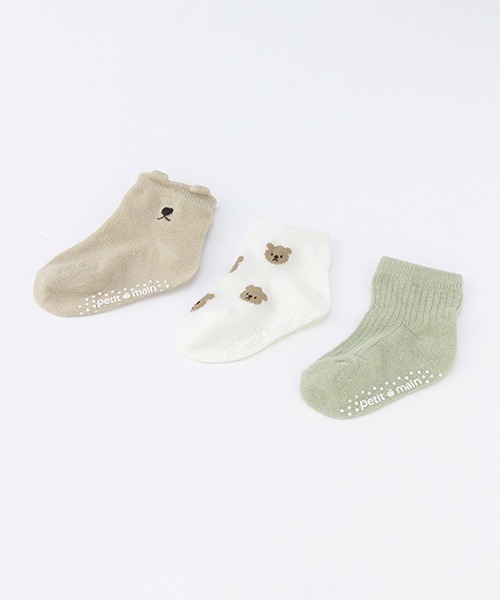 petit main(プティマイン)の「BABY3Pソックス(その他ベビー用品・キッズ・ブラック/ベージュ/イエロー/ライトピンク・11-13cm/9-11cm)」の2枚目の写真