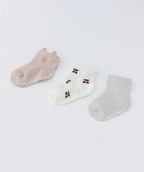petit main(プティマイン)の「BABY3Pソックス(その他ベビー用品・キッズ・ブラック/ベージュ/イエロー/ライトピンク・11-13cm/9-11cm)」の4枚目の写真