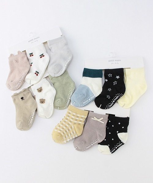 petit main(プティマイン)の「BABY3Pソックス(その他ベビー用品・キッズ・ブラック/ベージュ/イエロー/ライトピンク・11-13cm/9-11cm)」の12枚目の写真