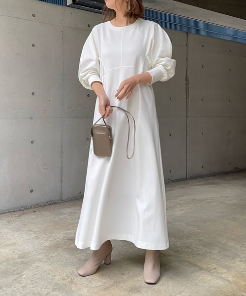 DouDou（ドゥドゥ）の「NEWドルマン切替ワンピース（ワンピース・レディース・ブラック/ベージュ/オフホワイト・FREE/SMALL）」の17枚目の写真