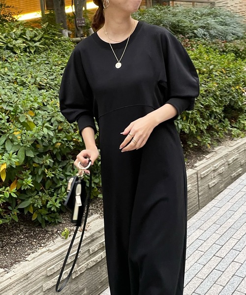 DouDou（ドゥドゥ）の「NEWドルマン切替ワンピース（ワンピース・レディース・ブラック/ベージュ/オフホワイト・FREE/SMALL）」の9枚目の写真