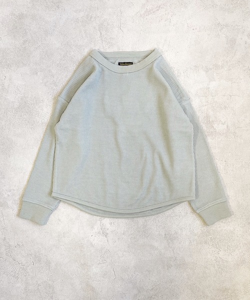 Life Support Products（ライフサポートプロダクツ）の「ワッフルロンT（L-6900/80～150cm）（Tシャツ/カットソー・キッズ・チャコール/グレー/ホワイト系その他/オフホワイト/オレンジ/ブルー/イエロー/グレー系その他/イエロー系その他/ライトグリーン・130/90/150/110/100/140/80/120/95）」の4枚目の写真