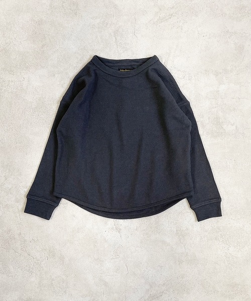 Life Support Products（ライフサポートプロダクツ）の「ワッフルロンT（L-6900/80～150cm）（Tシャツ/カットソー・キッズ・チャコール/グレー/ホワイト系その他/オフホワイト/オレンジ/ブルー/イエロー/グレー系その他/イエロー系その他/ライトグリーン・130/90/150/110/100/140/80/120/95）」の6枚目の写真