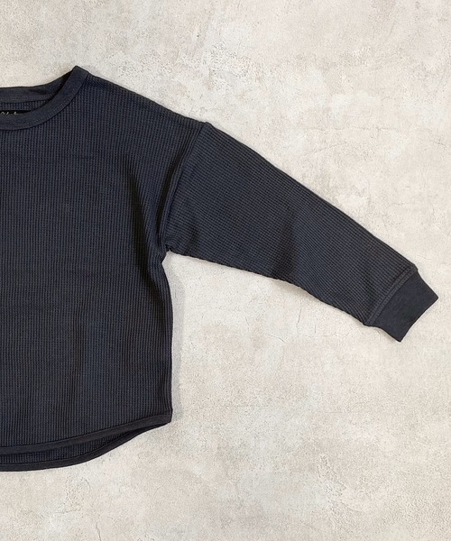 Life Support Products（ライフサポートプロダクツ）の「ワッフルロンT（L-6900/80～150cm）（Tシャツ/カットソー・キッズ・チャコール/グレー/ホワイト系その他/オフホワイト/オレンジ/ブルー/イエロー/グレー系その他/イエロー系その他/ライトグリーン・130/90/150/110/100/140/80/120/95）」の16枚目の写真