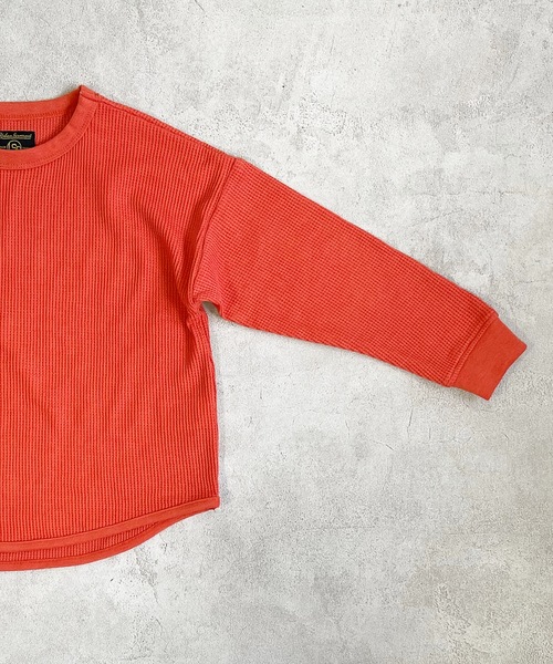 Life Support Products（ライフサポートプロダクツ）の「ワッフルロンT（L-6900/80～150cm）（Tシャツ/カットソー・キッズ・チャコール/グレー/ホワイト系その他/オフホワイト/オレンジ/ブルー/イエロー/グレー系その他/イエロー系その他/ライトグリーン・130/90/150/110/100/140/80/120/95）」の19枚目の写真