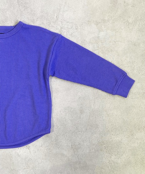 Life Support Products（ライフサポートプロダクツ）の「ワッフルロンT（L-6900/80～150cm）（Tシャツ/カットソー・キッズ・チャコール/グレー/ホワイト系その他/オフホワイト/オレンジ/ブルー/イエロー/グレー系その他/イエロー系その他/ライトグリーン・130/90/150/110/100/140/80/120/95）」の18枚目の写真