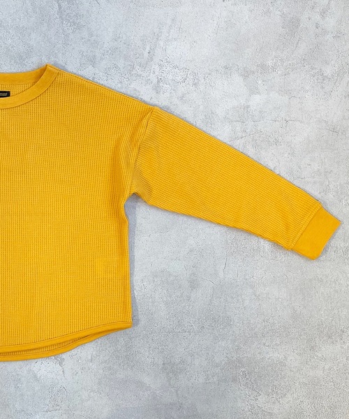 Life Support Products（ライフサポートプロダクツ）の「ワッフルロンT（L-6900/80～150cm）（Tシャツ/カットソー・キッズ・チャコール/グレー/ホワイト系その他/オフホワイト/オレンジ/ブルー/イエロー/グレー系その他/イエロー系その他/ライトグリーン・130/90/150/110/100/140/80/120/95）」の20枚目の写真