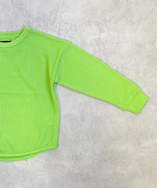 Life Support Products（ライフサポートプロダクツ）の「ワッフルロンT（L-6900/80～150cm）（Tシャツ/カットソー・キッズ・チャコール/グレー/ホワイト系その他/オフホワイト/オレンジ/ブルー/イエロー/グレー系その他/イエロー系その他/ライトグリーン・130/90/150/110/100/140/80/120/95）」の17枚目の写真