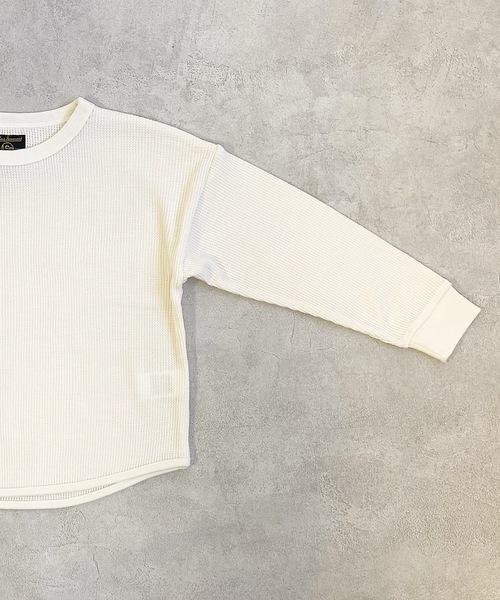 Life Support Products（ライフサポートプロダクツ）の「ワッフルロンT（L-6900/80～150cm）（Tシャツ/カットソー・キッズ・チャコール/グレー/ホワイト系その他/オフホワイト/オレンジ/ブルー/イエロー/グレー系その他/イエロー系その他/ライトグリーン・130/90/150/110/100/140/80/120/95）」の14枚目の写真