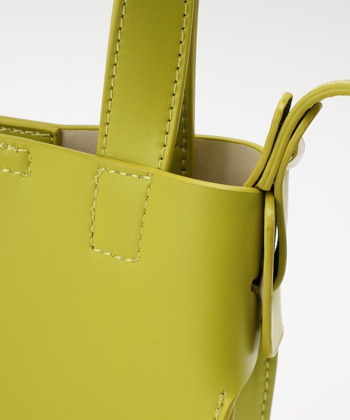 CIAOPANIC（チャオパニック）の「2WAYスクエアショルダーバッグ（ショルダーバッグ・レディース・ブラック/ライム/アイボリー・FREE）」の5枚目の写真