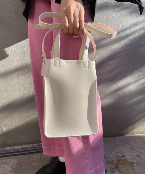 CIAOPANIC（チャオパニック）の「2WAYスクエアショルダーバッグ（ショルダーバッグ・レディース・ブラック/ライム/アイボリー・FREE）」の7枚目の写真