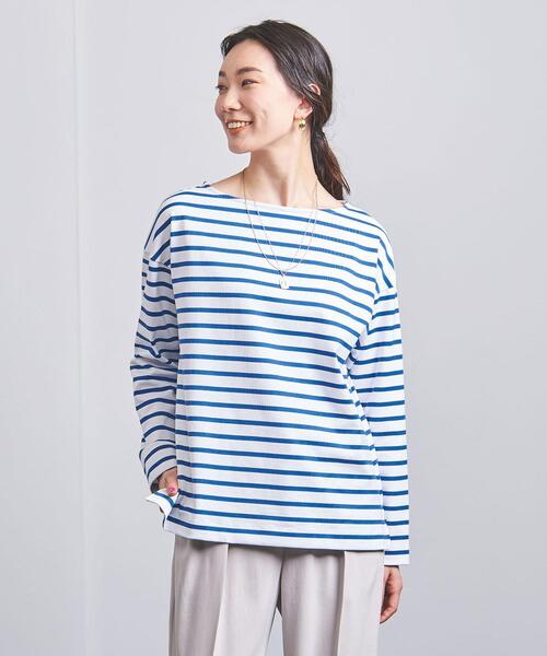 UNITED ARROWS（ユナイテッドアローズ）の「＜UNITED ARROWS＞C ボートネック カットソー W◆（Tシャツ/カットソー・レディース・ホワイト/ブラック/コバルトブルー・FREE）」の4枚目の写真