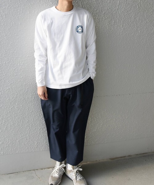 SHIPS any（シップス エニィ）の「USPS: サークルロゴ プリント ロンT◇（Tシャツ/カットソー・メンズ・ホワイト/グレー・LARGE/X-LARGE/XX-LARGE）」の8枚目の写真