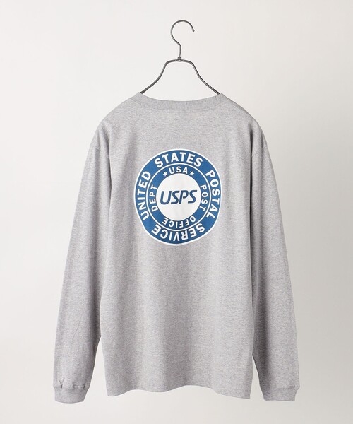 SHIPS any（シップス エニィ）の「USPS: サークルロゴ プリント ロンT◇（Tシャツ/カットソー・メンズ・ホワイト/グレー・LARGE/X-LARGE/XX-LARGE）」の14枚目の写真
