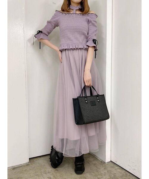 EATME（イートミー）の「ネックハーネスシャーリングリブTOP（その他トップス・レディース・ブラック/グレー/ラベンダー・FREE）」の16枚目の写真