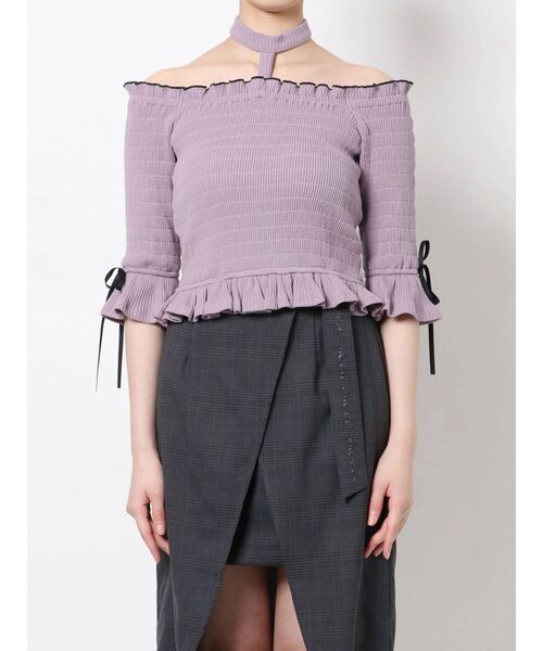 EATME（イートミー）の「ネックハーネスシャーリングリブTOP（その他トップス・レディース・ブラック/グレー/ラベンダー・FREE）」の19枚目の写真