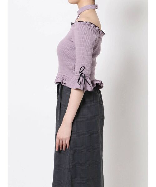 EATME（イートミー）の「ネックハーネスシャーリングリブTOP（その他トップス・レディース・ブラック/グレー/ラベンダー・FREE）」の20枚目の写真