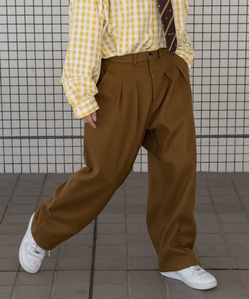 kutir(クティール)の「ウールライクテーパードパンツ(セットアップ着用可!)(その他パンツ・メンズ・ブラック/ブラウン/グリーン・MEDIUM/LARGE)」の3枚目の写真