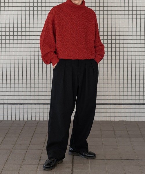 kutir(クティール)の「ウールライクテーパードパンツ(セットアップ着用可!)(その他パンツ・メンズ・ブラック/ブラウン/グリーン・MEDIUM/LARGE)」の15枚目の写真