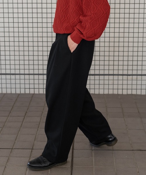 kutir(クティール)の「ウールライクテーパードパンツ(セットアップ着用可!)(その他パンツ・メンズ・ブラック/ブラウン/グリーン・MEDIUM/LARGE)」の21枚目の写真