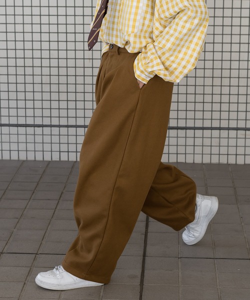 kutir(クティール)の「ウールライクテーパードパンツ(セットアップ着用可!)(その他パンツ・メンズ・ブラック/ブラウン/グリーン・MEDIUM/LARGE)」の8枚目の写真