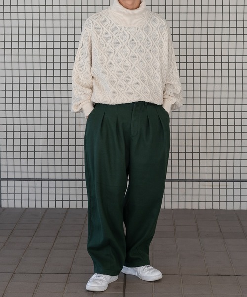 kutir(クティール)の「ウールライクテーパードパンツ(セットアップ着用可!)(その他パンツ・メンズ・ブラック/ブラウン/グリーン・MEDIUM/LARGE)」の5枚目の写真