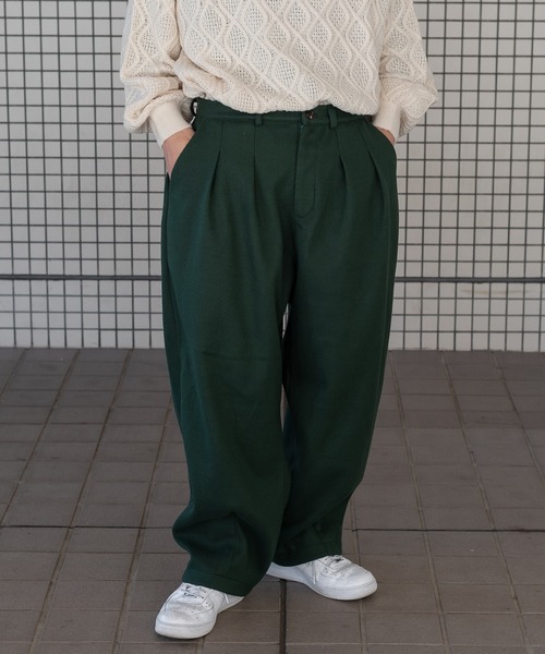 kutir(クティール)の「ウールライクテーパードパンツ(セットアップ着用可!)(その他パンツ・メンズ・ブラック/ブラウン/グリーン・MEDIUM/LARGE)」の9枚目の写真