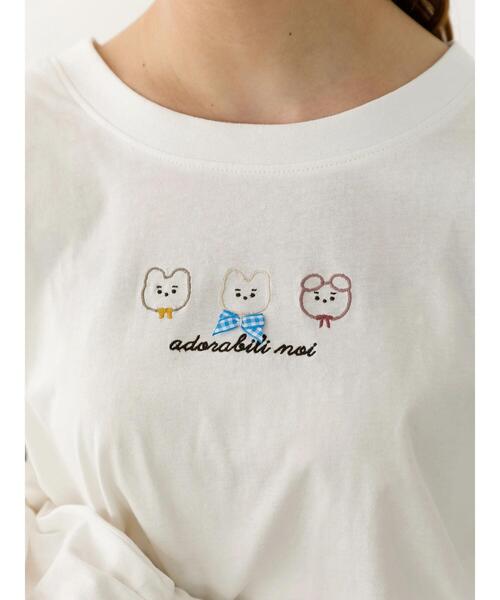 SLURR（スラ―）の「おこめ刺繍プルオーバー（Tシャツ/カットソー・レディース・オフホワイト/ベージュ・FREE）」の12枚目の写真